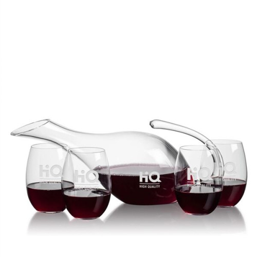 Reyna Carafe & Stemless Carlita Wine