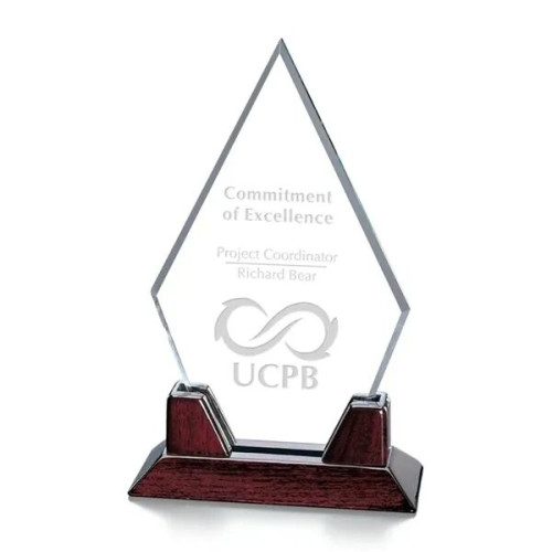 Sunrise Award - Starfire/Rosewood 8.75"