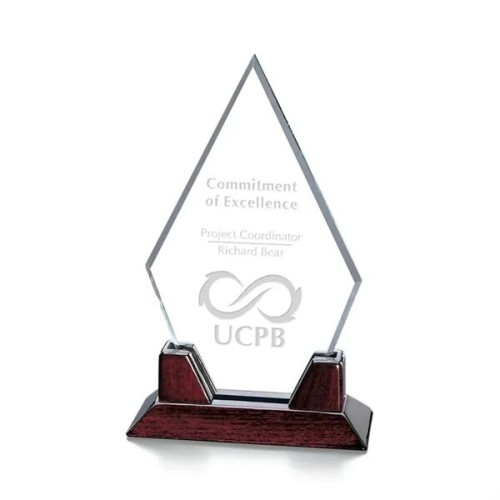 Sunrise Award - Starfire/Rosewood 8.75"