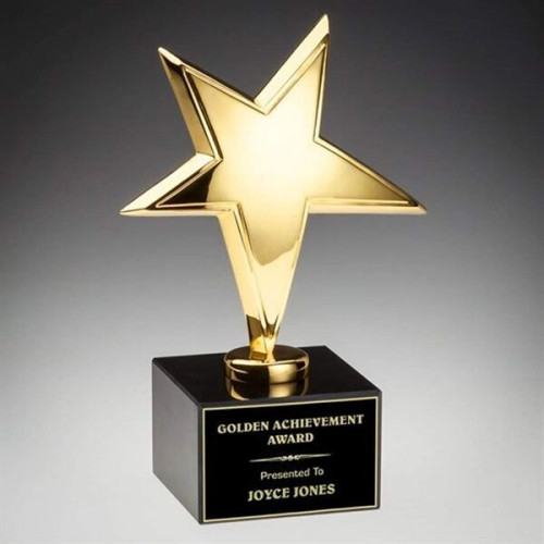Gold Rising Star Award on Marble