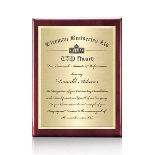 Oakleigh/TexEtch Plaque - Rosewood Finish