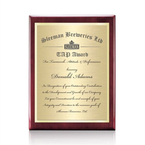 Oakleigh/TexEtch Plaque - Rosewood Finish