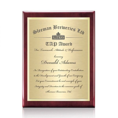 Oakleigh/TexEtch Plaque - Rosewood Finish