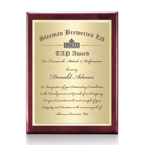 Oakleigh/TexEtch Plaque - Rosewood Finish