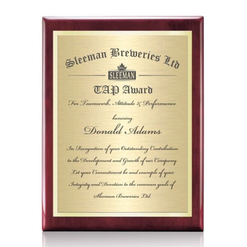 Oakleigh/TexEtch Plaque - Rosewood Finish