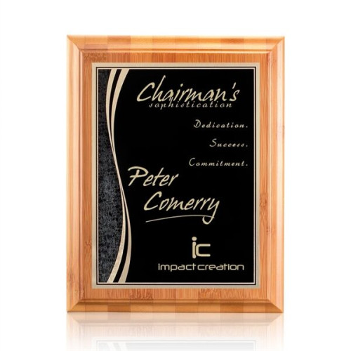 Bamboo/Finch Plaque - Black
