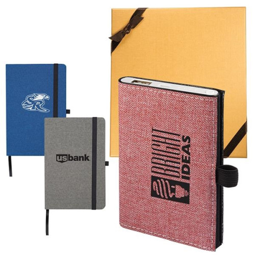 Strand Snow Canvas Notebook and Executive Charger Gift Set