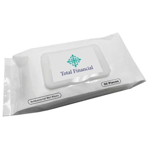 50 Ct. Antibacterial Wet Wipes