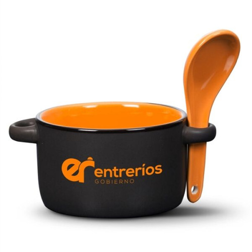 Merritt Soup Mug & Spoon - 12oz - Imprinted