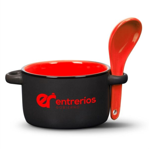 Merritt Soup Mug & Spoon - 12oz - Imprinted