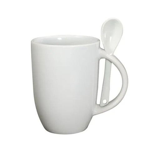 12 oz Dapper Ceramic Mug With Spoon