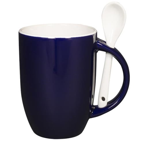 12 oz. Dapper Ceramic Mug with Spoon