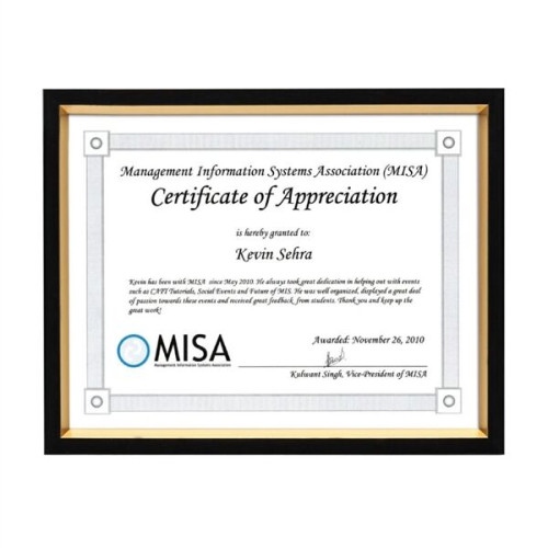 Napier Certificate Frame