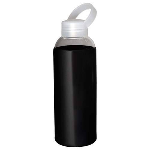 18 oz Glass Bottle With Color Silicone Sleeve