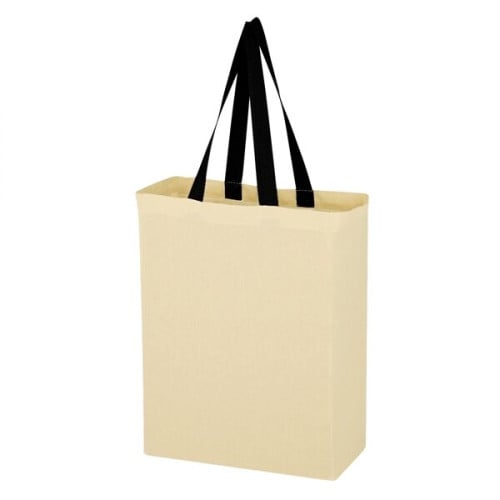 Natural Cotton Canvas Grocery Tote Bag