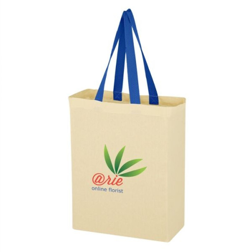 Natural Cotton Canvas Grocery Tote Bag