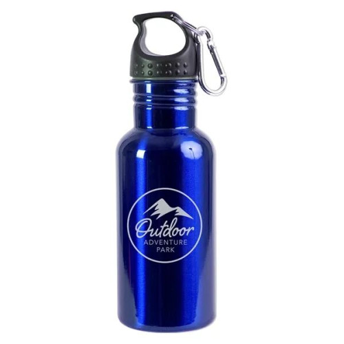17 oz Stainless Steel Adventure Water Bottle With Carabiner