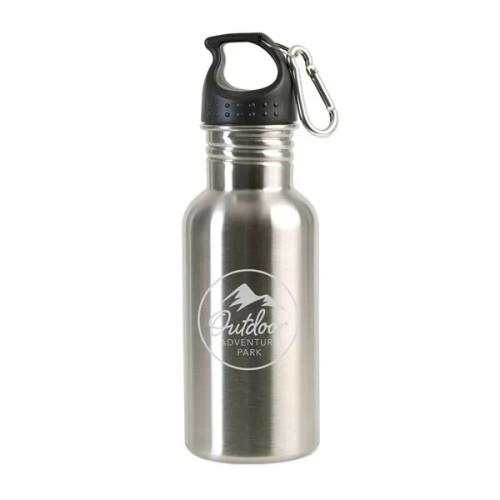 17 oz Stainless Steel Adventure Water Bottle With Carabiner