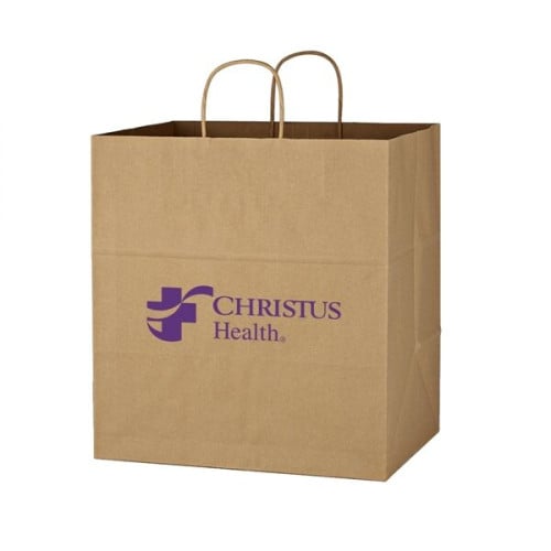 Kraft Paper Brown Shopping Bag - 14" x 15"