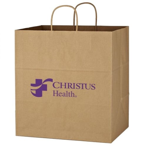 Kraft Paper Brown Shopping Bag - 14" x 15"