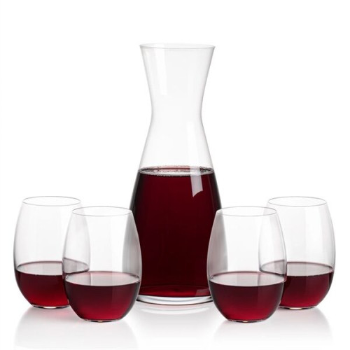 Portofino Carafe & Carlita Stemless Wine