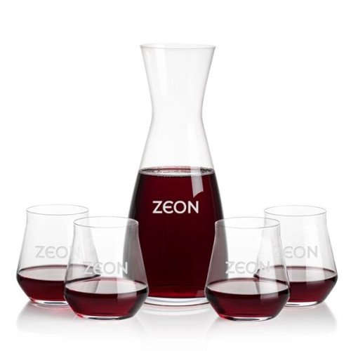Portofino Carafe & Bretton Stemless Wine