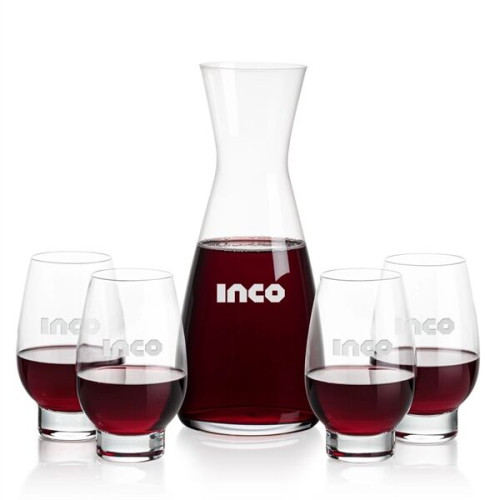 Portofino Carafe & Glenarden Stemless Wine
