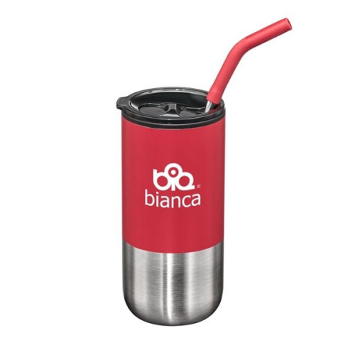 Bondi Double Wall Tumbler w/ Straw -18oz