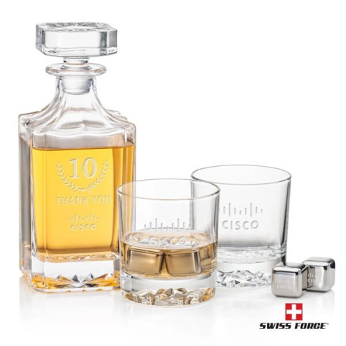 Cassidy Decanter Set & Ice Cubes