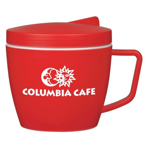 14 Oz. Thermal Mug With Spoon And Fork Set