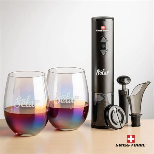 Swiss Force® Opener Set & Miami Stemless Wine