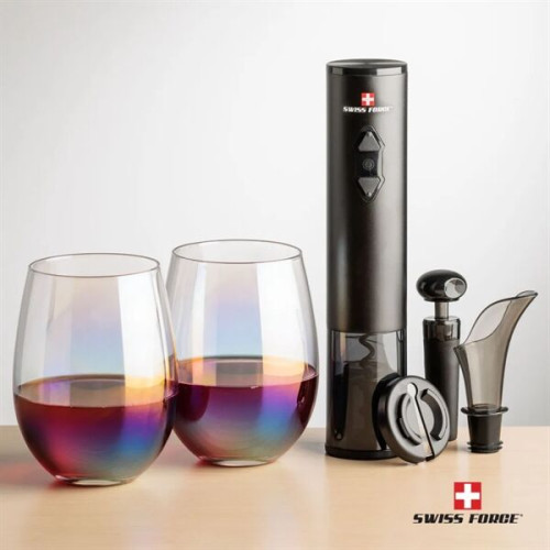 Swiss Force® Opener Set & Miami Stemless Wine
