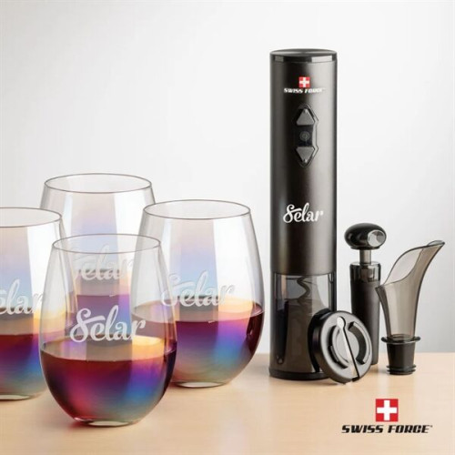 Swiss Force® Opener Set & Miami Stemless Wine