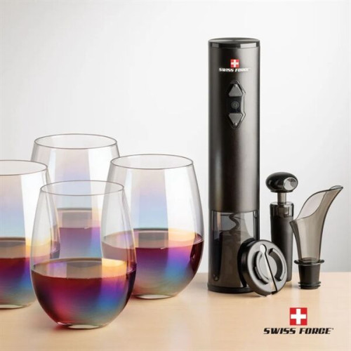 Swiss Force® Opener Set & Miami Stemless Wine