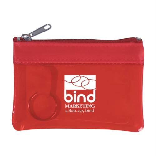 Translucent Zippered Coin Pouch