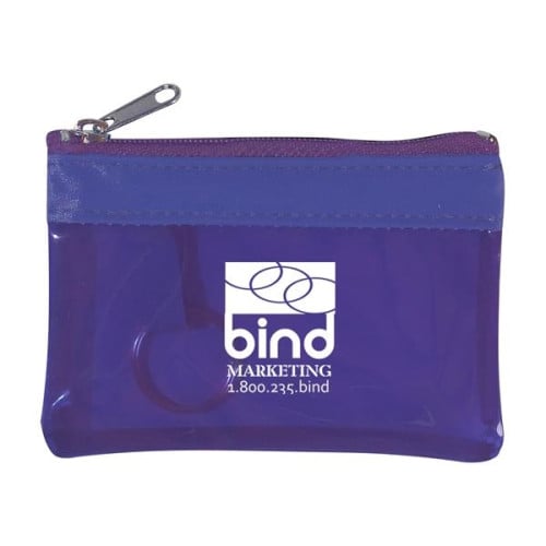 Translucent Zippered Coin Pouch