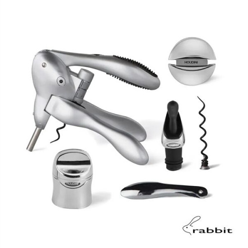rabbit® 6-PC Wine Tool Kit - Silver