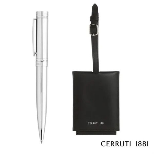 Cerruti 1881® Zoom Luggage Tag & Ballpoint Pen Gift Set