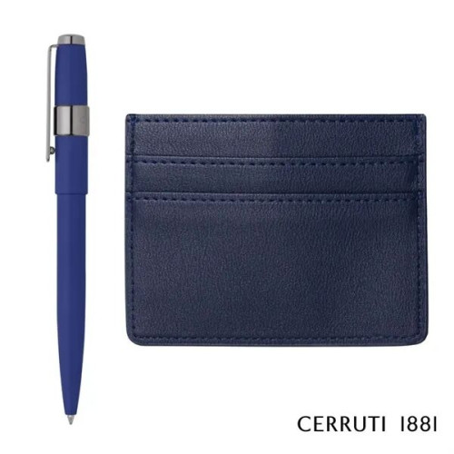 Cerruti 1881® Brick Card Holder & Block Pen Gift Set