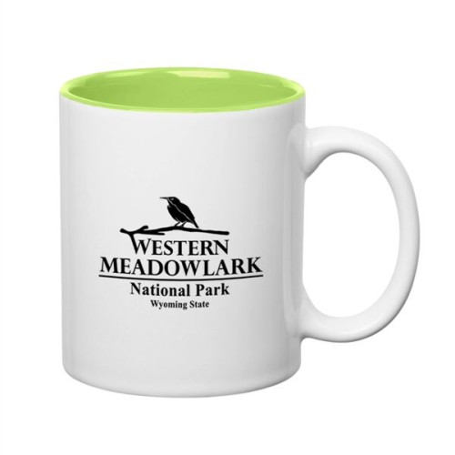 11 Oz. Colored Stoneware Mug With C-Handle