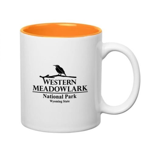 11 Oz. Colored Stoneware Mug With C-Handle