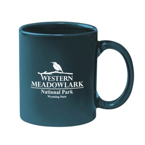 11 Oz. Colored Stoneware Mug With C-Handle