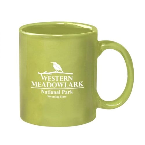 11 Oz. Colored Stoneware Mug With C-Handle