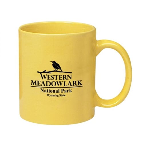 11 Oz. Colored Stoneware Mug With C-Handle
