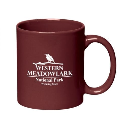 11 Oz. Colored Stoneware Mug With C-Handle