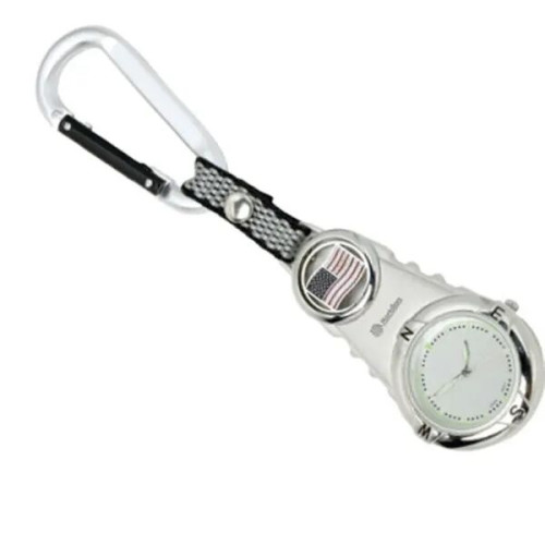 Pocket Watch w/US Flag - Chrome