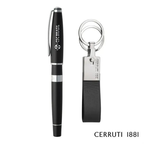 Cerruti 1881® Bicolore Rollerball Pen & Zoon Key Ring Set