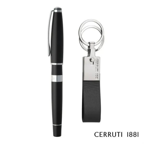 Cerruti 1881® Bicolore Rollerball Pen & Zoon Key Ring Set