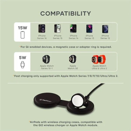 SATECHI® OntheGo™ 2-in-1 Wireless Charger