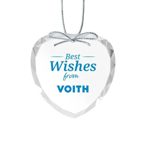 Optical Ornament - Heart Imprinted